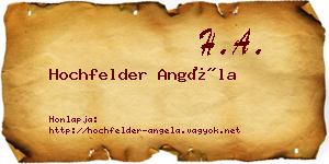 Hochfelder Angéla névjegykártya